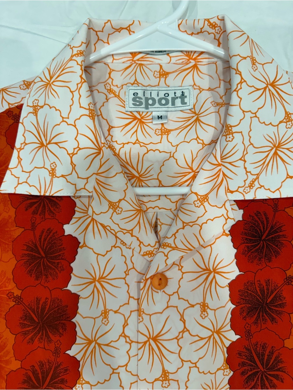 Orange Floral Hawaiian Polo Shirt - Picture 2 of 5